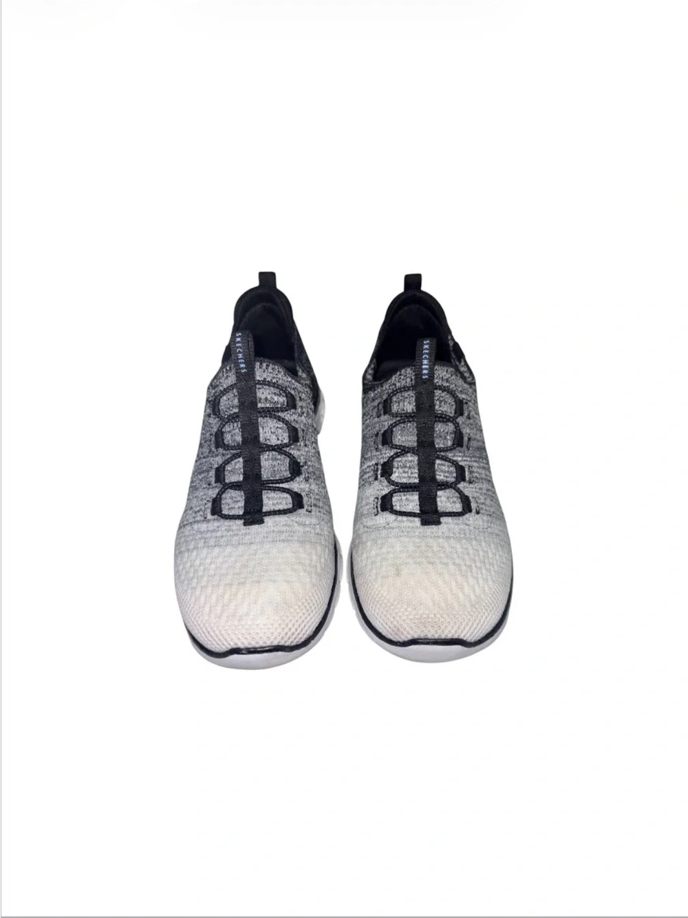 Skechers Luminate Love Struck White/Black Athletic Comfort Women Sneakers Size 7
